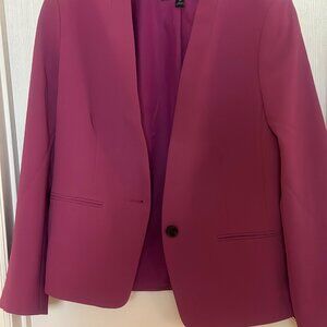 Ann Taylor Factory Single Button Front Blazer Dusty Pink
